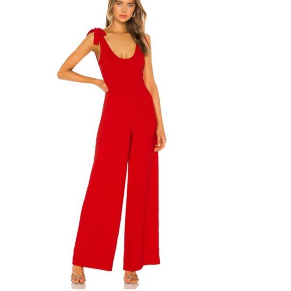 revolve jumpsuit red